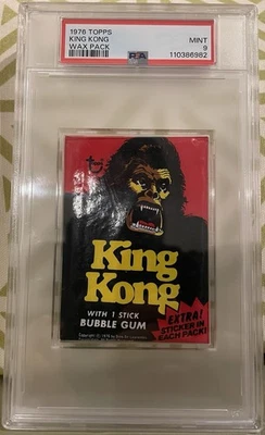 1976 Topps, King Kong (La película), ¡paquete de cera sin abrir! Clasificado PSA 9!!! Foto 1 de 4