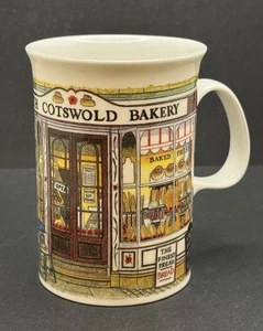 Vintage Dunoon Fine Bone China Becher North Cotswold Bakery Village Stores England - Bild 1 von 8
