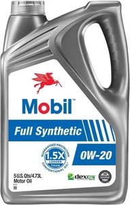 Mobil Full Synthetic Motor Oil 0W-20, 5 Quart 5 - Picture 1 of 1