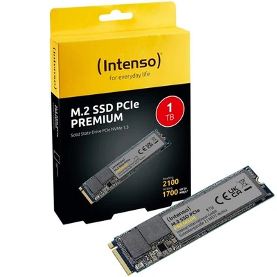 Disco De Estado Sólido SSD Intenso M.2 1TB M2 2280 NVMe PCIe 1000GB Notebook - Image 1 of 4
