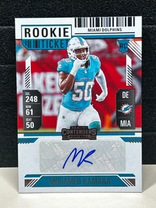 2024 Panini Contenders Mohamed Kamara Rookie Ticket Auto RC Card # 206 - Picture 1 of 2