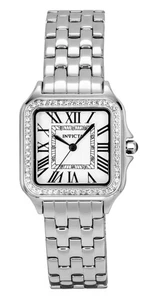 Invicta Angel Edelstahl Kristall Silber Zifferblatt Quarz 48994 Frauen Damenuhr - Picture 1 of 3