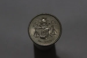 🧭 🇲🇽 MEXICO 25 CENTAVOS 1952 SILVER B84 #K1108 - Picture 1 of 2