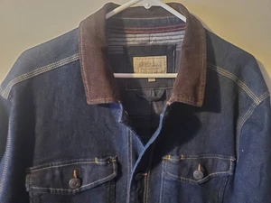 Blue Ranch Wear Flanell gefütterte Jeansjacke Herren Large Chore Barn Workwear NEU - Bild 1 von 7