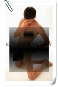 Original 100%hand-painted oil paintings art male n-ude on canvas 24x16in #139 - Picture 1 of 4