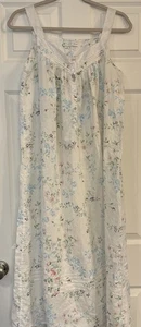 Eileen West Garden Of Dreams Nightgown Medium White Floral Cottagecore Feminine - Picture 1 of 14