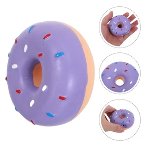 Donut Hund Kauspielzeug mit Quietschern - Flexibler Latex Hund Ring für interaktive - Bild 1 von 18