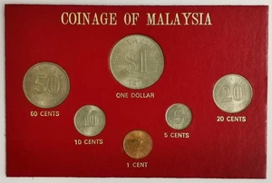 Mazuma *MC2196 Malaysia Parliament 1967,1968 & 1971 1,5,10,20,50C & $1 6pcs coin - Picture 1 of 2