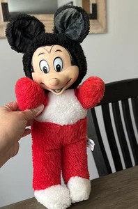 Peluche pupazzo Topolino faccia di gomma Walt Disney vintage 13-14" Giappone - Foto 1 di 7