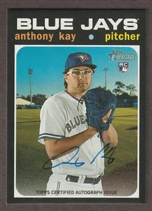 Autografo 2020 Topps Heritage Real One inchiostro blu su carta ROA-AK Anthony Kay - Foto 1 di 2