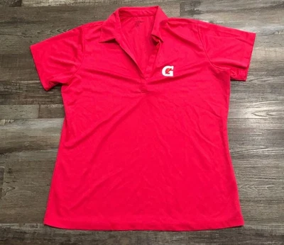 Port Authority Womens XL Pink Polo Shirt with Embroidered Gatorade Logo - Image 1 of 4