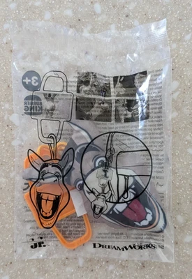 Brinquedo de refeição infantil Burger King Dreamworks Burro de Shrek clipe de bolsa de pelúcia 2024 novo na embalagem - Imagem 1 de 2