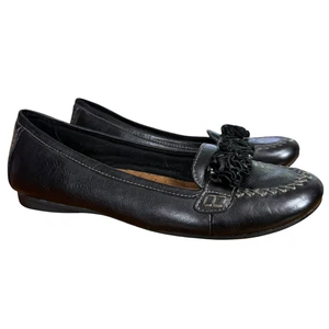 Cobb Hill New Balance Womens Black Leather Slip On Round Toe Flats Shoes sz 9 W - Picture 1 of 16