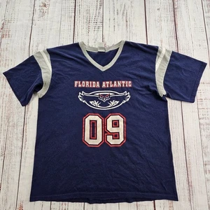 Florida Atlantic Owls Blue Short Sleeve Cotton Blend T-Shirt Adult XL - Picture 1 of 7