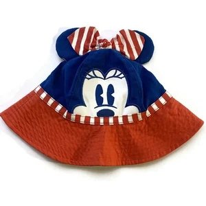 Toddler/Baby Minnie Mouse Sun Hat Red, White and Blue - Picture 1 of 7