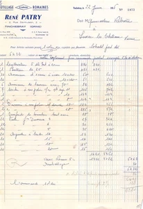 1956 OUTILLAGE ROMAINES RENE PATRY A TINCHEBRAY - M. RIBIERE A LUSSAC LES CHA - Picture 1 of 1