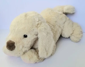 LARGE VINTAGE 1995 THE COLLECTOR'S CLUB BEIGE PLUSH PUPPY DOG BIG BROWN NOSE - Picture 1 of 6