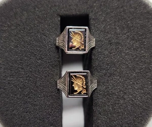 Vintage signierte Sarah Coventry römische Soldat Pinkie Ringe (2er Set) - Bild 1 von 9