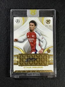 2024-25 Topps Reverence UCC Soccer Ethan Nwaneri RC Rookie Gold AUTO #35/99 - Picture 1 of 2
