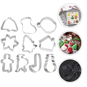 10 Pcs Ausstechformen Kind Weihnachtsausstecher Keksform Edelstahl - Bild 1 von 12