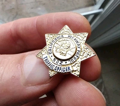 Rare CHP California Highway Patrol Traffic Officer Gold Pin Star - Image 1 of 4