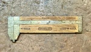 Vintage Stanley Werkzeug • Nr. 136 • 4" Buchsbaum & Messing Messschieber • USA - Bild 1 von 10