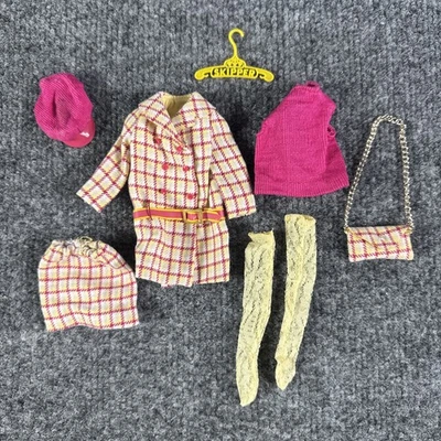 De colección 1967 Barbie Patrón Glad Cuadros Conjunto #1946 Mod Era Medias Sombrero Japón Foto 1 de 4