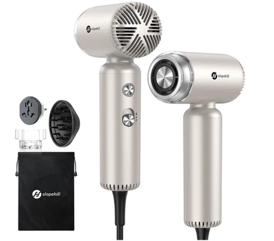 Travel Dual Voltage Hair Dryer with Diffuser Compact Lightweight Blow Dryer - Image 1 of 4