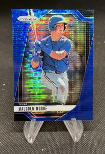 2025 Panini Prizm Baseball Malcolm Moore #120 Blue Pulsar Prizm /75 Texas Ranger - Bild 1 von 2