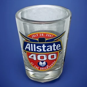 2007 Allstate Brickyard 400 NASCAR Shot Glass - Indianapolis Motor Speedway NEW - Picture 1 of 2