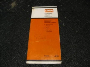 CASE Customer Service Form 2488 Construction Equipment Vintage Products Brochure - Picture 1 of 6
