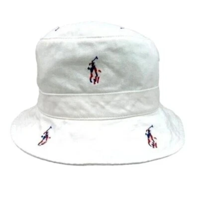 Polo Ralph Lauren Americana Embroidered Pony Bucket Hat Adult Size S/M NEW - Image 1 of 4