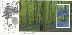 (99634) Fourpenny Treasury of Trees FULL Booklet Pane FDC Birmingham 2000 - Picture 1 of 1