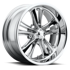 17x7 +1 F,17x8 +1 R,Foose 1PC F097 Knuckle 5x4.75 Chrome Plate Wheels (Set of 4) - Picture 1 of 3