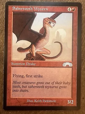 MTG Sabertooth Wyvern Exodus NM RED UNCOMMON Magic the Gathering - Image 1 of 2