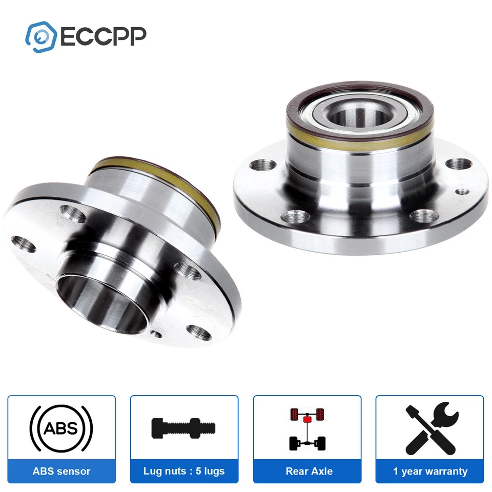 Cojinetes de cubo de rueda traseros de 2 piezas tracción delantera para Volkswagen CC GTI Beetle Jetta Passat Tiguan Foto 1 de 4