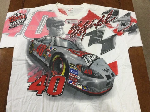Vintage Nascar Shirt Sterling Marlin Coors All Over Print NWT 2005 Chase Large Cover