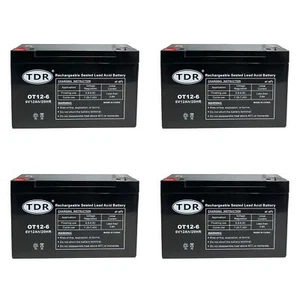4 X OT12-6 6V 12AH UPS SLA battery for Solar Farm Scooter ride Toys wheelchair - Picture 1 of 9
