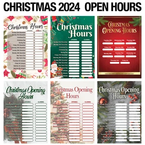 PÓSTER NAVIDAD TIENDA NEGOCIO HORARIO Y HORARIO NAVIDAD | A5 A4 A3 A2 - Imagen 1 de 32