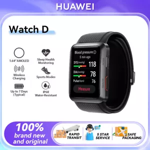 New Huawei Watch D BLACK 1.64" AMOLED GPS IP68 Bluetooth HarmonyOS Smartwatch - Picture 1 of 6