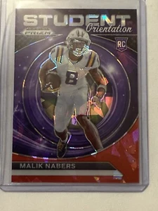 2024 Panini Prizm Draft Picks Red Ice Orientamento Studenti Malik Nabers (RC) - Foto 1 di 11