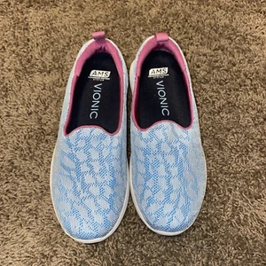 Vionic Mesh Orthesen Damen Slipper Schuhe Turnschuhe Blau Größe 5 - Bild 1 von 5