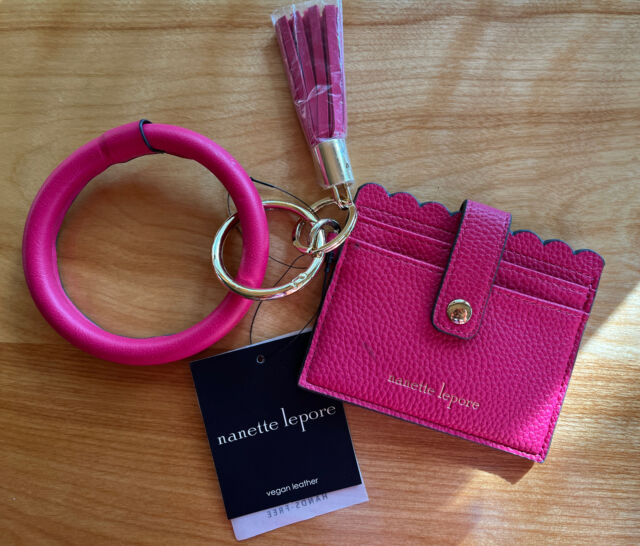  Nanette Lepore Credit Card Case with Ring Bracelet Chocolate  Logo/Vachetta One Size : Clothing, Shoes & Jewelry