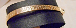 Pulsera Grabada I Love You - Tono Dorado - L20B - Imagen 1 de 2