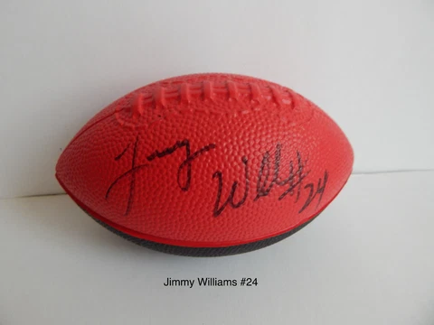 Jimmy Williams Signed Atlanta Falcons Mini Foam Football Cover
