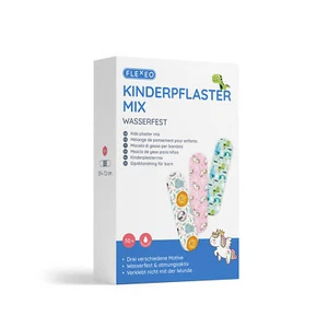 FLEXEO Kinderpflaster Pflasterstrips Pflaster Einhorn Dinosaurier Tiere, 50 Stk - Bild 1 von 7