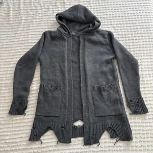 EKSI-1 Herren Mantel Jacke grau Pullover Cardigan Small - Bild 1 von 8
