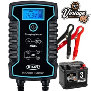 Classic Car & Motorbike Automatic 6-12v 6Amp Intelligent Battery Trickle Charger - Picture 1 of 5