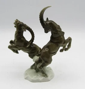 VINTAGE HUTCHENREUTHER KUNSTABTEILUNG SELB GERMANY RAMS FIGURINE (6" tall) - Picture 1 of 5