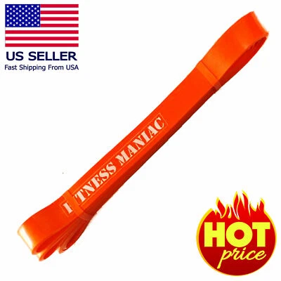 Banda de resistencia naranja para bandas de ejercicio de bucle de entrenamiento estiramiento y terapia Foto 1 de 2